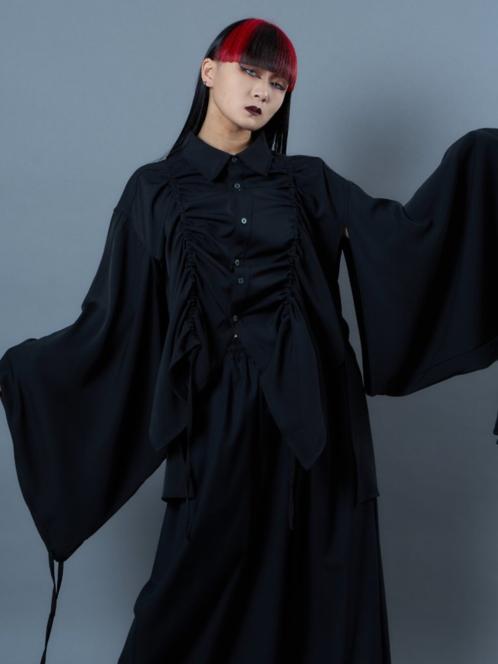 NWT NOT CONVENTIONAL Shirring Kimono Shirt